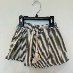 Rylee + Cru Gray Striped Skirt